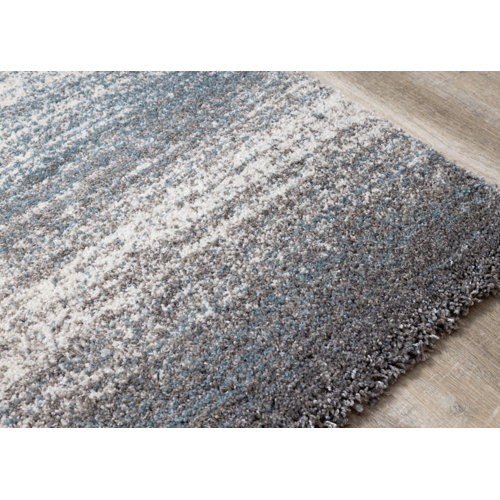 Mercury Row® Smoak Performance Gray/Blue/Cream Rug & Reviews Wayfair